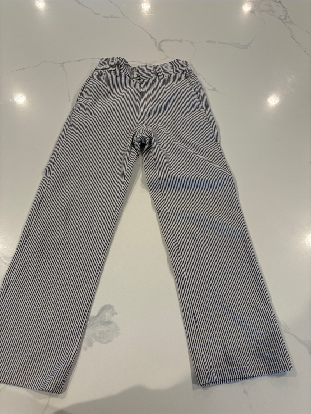 Crewcuts Slim Straight Pinstripe Chinos - Blue & White